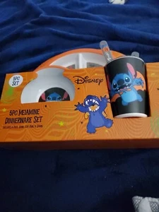 Disney STITCH Halloween 5-teiliges Kinder Geschirr Set Teller Schale Tasse Gabel Löffel - Bild 1 von 5