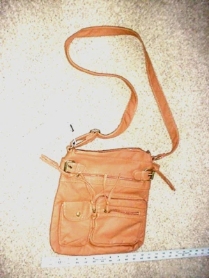 NUEVO Bolso Bandolera Scarleton Mediano Marrón Cuero Sintético 7 Bolsillos ~ Monedero ~ Foto 1 de 4