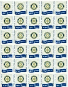 Rotary International 100 years centenary Cinderella self adhesive labels page 30 - Picture 1 of 1