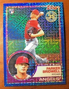 2018 Topps '83 Topps Silver Pack Chrome Blue Wave Refractor PARKER BRIDWELL /150