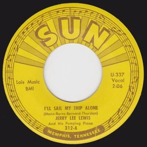 JERRY LEE LEWIS - "IT HURTS ME SO" b/w "I'LL SAIL MY SHIP ALONE" on SUN (VG++) - Bild 1 von 2