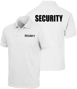 White Moisture Wicking Double Sided Security Guard Officer Polo Golf Shirt - Picture 1 of 3