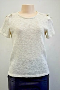 Zara Girls COTTON BLEND Beige Gold Shimmer Top Size Large 11/12 On Sale - Picture 1 of 12
