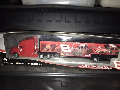 1/64 ACTION  HAULER Budweiser DALE  Earnhardt JR. Signed Autograph Trailer JSA - Image 1 of 3