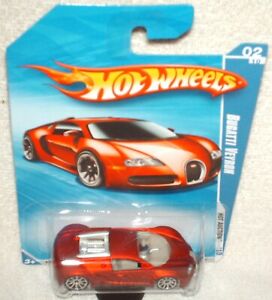 Hot Wheels 2010 Walmart Only Hot Auction Series Bugatti Veyron satin red,ex.card