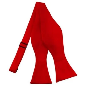 Men's Solid Color 2.75" x 4.75" Adjustable 16" - 22" Self-Tie Bow Tie for - Picture 1 of 69
