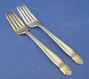 2 tenedores de cena International Silver Danish Princess plateados Holmes & Edwards - Imagen 1 de 2