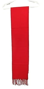 Bufanda Lands' End CashTouch con flecos roja nueva con etiquetas #16955 - Imagen 1 de 4