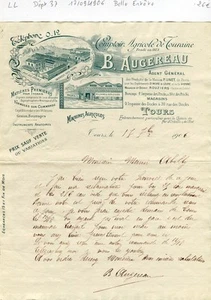 Dépt 37- Tours 39 Rue des Docks- Belle Entête Comptoir Agricole de Touraine 1906 - Picture 1 of 1