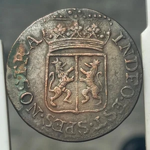 NETHERLANDS INDIES VOC 1794 DUIT #03 GELDERLAND KM50 - Picture 1 of 2