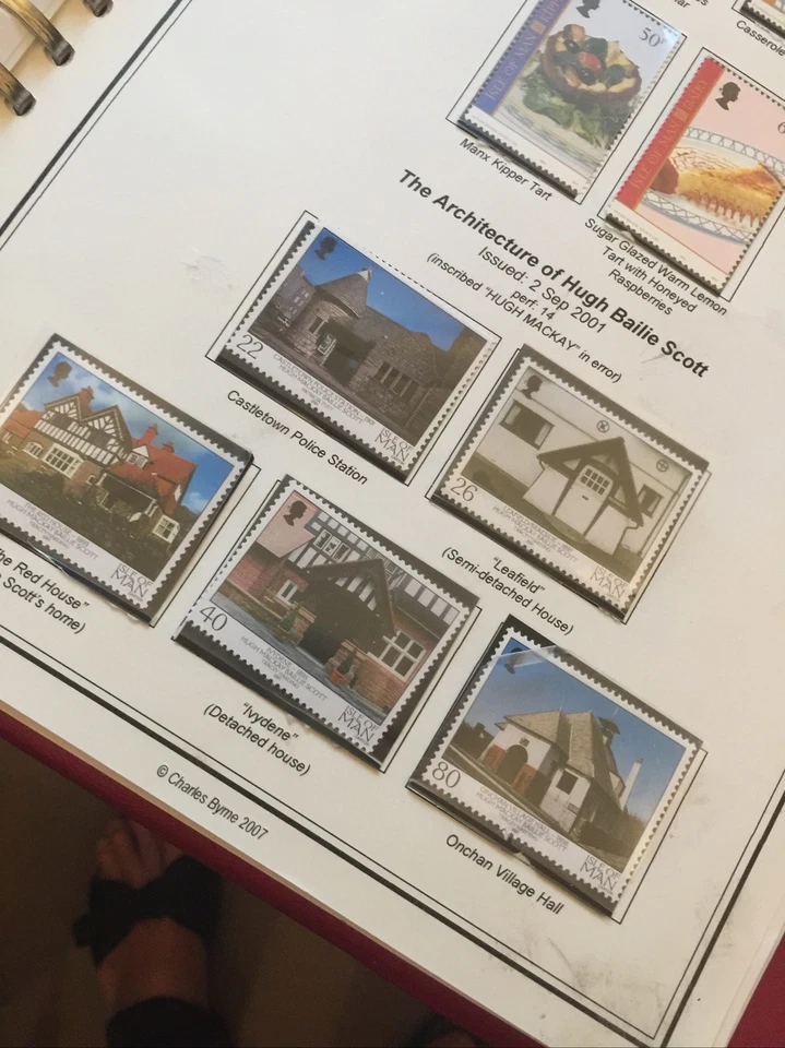 Isle Of Man Stamps Mint 2001 ARCHITECTURE Hugh Bailie Scott Set 5 Mint MNH WCP - Image 1 of 3