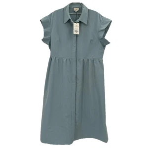 Vestido Tuckernuck Azul Pizarra Chloe Midi XXXL 3XL Línea A Cuello Botón *Sin Cinturón - Imagen 1 de 11