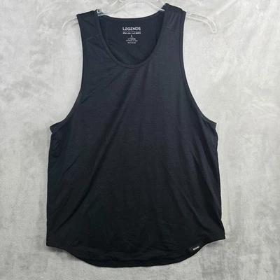 LEGENDS Apparel Camiseta sin Mangas Atlética Negra Para Hombre Talla Grande Entrenamiento Gimnasio Rendimiento Foto 1 de 4