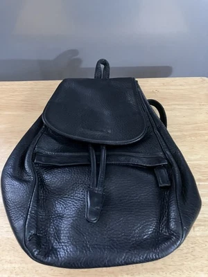 Mochila de cuero negra Nom lotes bolsillos cuero suave unisex cremallera rota   Foto 1 de 4