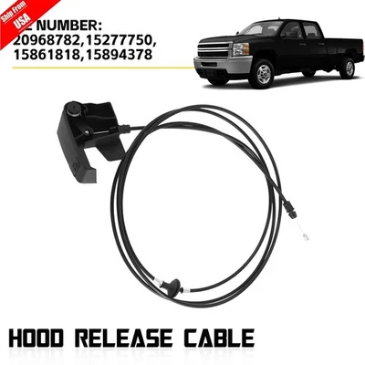 20968782 Hood Latch Release Cable with Handle For 2007-13 GMC Sierra 1500 2500HD Foto 1 de 4