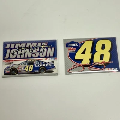 Jimmie Johnson #48 Fridge Magnets x 2 - Wincraft 3” x 2” NASCAR Lowe’s 2002 - Image 1 of 4