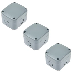 Paquete de 3 cajas de conexiones impermeables de plástico resistente a la intemperie IP66 - Imagen 1 de 7