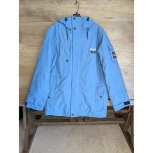 Dope Snow Adept Jacket Mens Small Blue Softshell Waterproof Hooded Full Zip - Picture 1 of 4