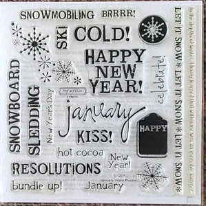 Close to My Heart Stamps My Acrylix January Word Puzzle D1268 - Picture 1 of 2