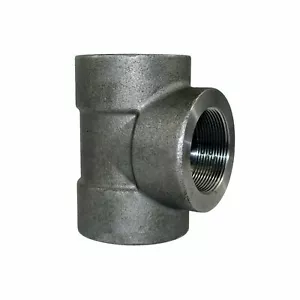 3/4" Class 3000 (3M) Threaded NPT Tee Forged Steel A105 Pipe Fitting (Lot of 3) - Picture 1 of 8