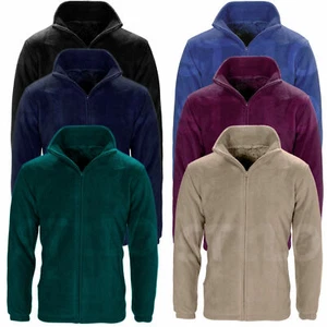 MENS WOMEN LADIES UNISEX POLAR POLO FLEECE JACKET ANTI PILL MICRO WORK COAT TOP - Picture 1 of 7