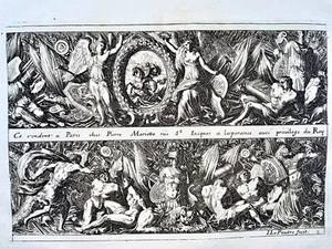 1660 [1751] Baroque Frieze, Jean Le Pautre, folio, etching, ornament - Picture 1 of 2