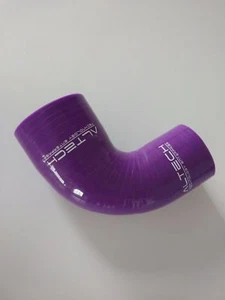 Big Sale 3" to 2.5" Silicone 90 degree Elbow Coupler Reducer Hose Purple - Picture 1 of 2