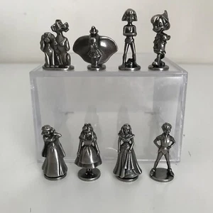 Disney 2001 Monopoly spare player Pewter figures x 8 - Picture 1 of 7