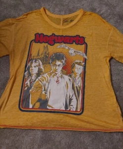 Maglietta Magica Mondo di Harry Potter Hogwarts Gialla Hermione Ron Donna M - Foto 1 di 5