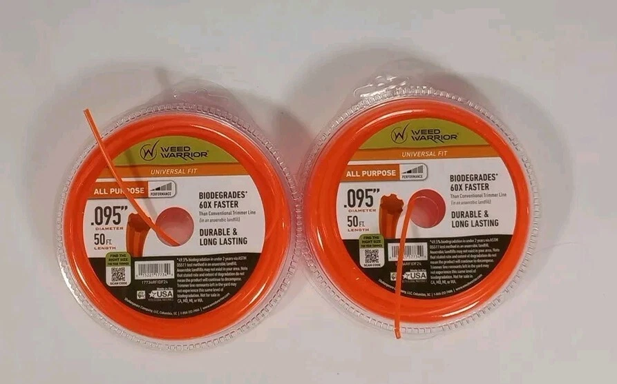 Cuerda recortadora de malezas multiusos Weed Warrior 0,095 diámetro 50 pies Foto 1 de 2