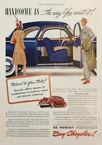 Chrysler 1941 coche azul anuncio vintage hermoso es la forma en que lo quieres - Imagen 1 de 1