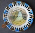 1960s Leesburg Missouri Onondaga Caves herringbone style souvenir plate TWINS---