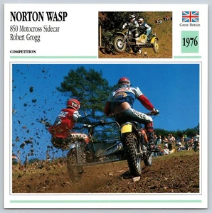Norton Wasp 850 Motocross 1976 G Britain Edito Service Atlas Motorcycle Card - Picture 1 of 2
