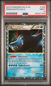 2010 POKEMON HEARTGOLD FERALIGATR PRIME #108 ULTRA RARE PSA 9 MINT #80587766 - Picture 1 of 2