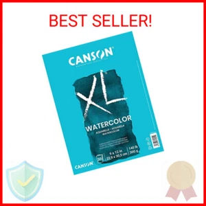 Canson XL Series Watercolor Pad, Heavyweight White Paper, Foldover Binding, 30 S - Picture 1 of 2