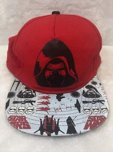Lucasfilm Star Wars Hat Cap Youth Red Snap Back Kylo Ren 1st Order Flat Bill - Picture 1 of 8