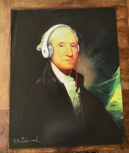 Mr Brainwash Washington with Headphones Poster RARE (Dr Beats /urban art) - Picture 1 of 12
