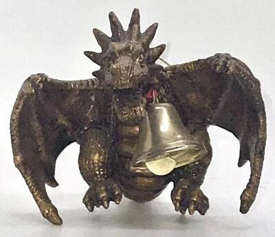 Dragón con campana árbol de Navidad adorno de vacaciones decoración decoración de Halloween Foto 1 de 4