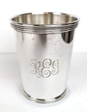 Vintage International 101 Solid Sterling Silver Mint Julep Cup w Ornate Mono