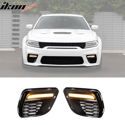 Fits 20-23 Dodge Charger Widebody Daytime Running Light DRL LED Foglight Covers - Image 1 of 4