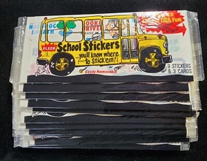 Vintage 1985 Fleer School Stickers (14) Factory Sealed Cello Packs. Our T5755 - Picture 1 of 4