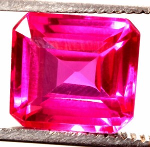 15.95 Cts. Natural Mogok Rich Pink Sapphire Emerald Shape Certified Gemstone