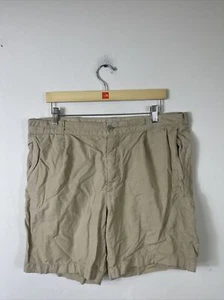 Wallace & Barnes Shorts Men 35 Khaki Tan Chino Cotton Preppy Cotton Linen - Picture 1 of 4