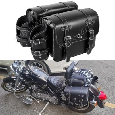 Bolsa de alforja lateral bolsas de herramientas para Harley Touring Dyna Heritage Softail Springer Foto 1 de 4
