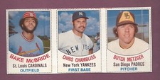 1977 HOSTESS 3 PANEL #97/98/99 - BAKE MCBRIDE, CHRIS CHAMBLISS, BUTCH METZGER