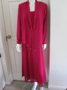 USA Designer Cattiva Mother Of The Bride Wedding Dress/Jacket 'Hot Pink' Size 10 - Picture 1 of 15