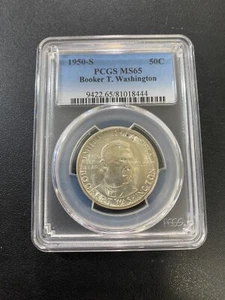 1950 S BOOKER T WASHINGTON COMMEMORATIVE HALF DOLLAR PCGS MS-65 - SLABBED - 50C - Picture 1 of 2