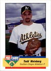 1994 Southern Oregon A's Fleer/ProCards #3624 Todd Weinberg Fall River MA Card