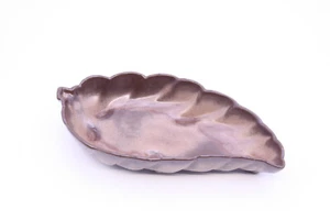 FRANKOMA Small Leaf Bowl Dish #225 Brown Pottery - Picture 1 of 7