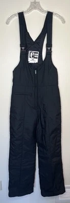 复古 Helly Hansen 欧罗巴雪地围兜裤子连体裤黑色女式 8 韩国 — 第 1/4 张图片